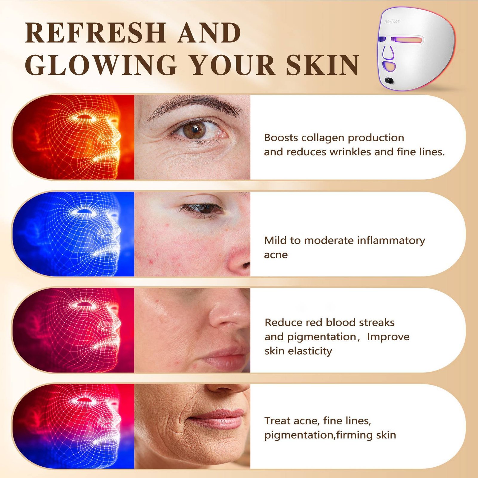LED Face Mask for At-Home Skincare - Image 3
