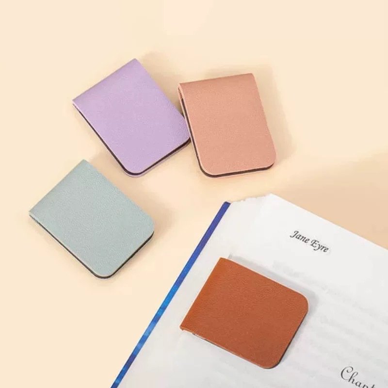 Leather Magnetic Bookmark Set